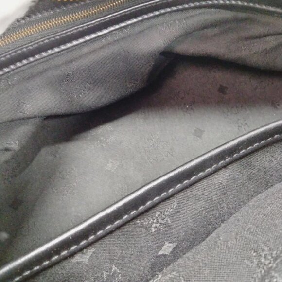 MCM Visetos Black Monogram Speedy Bag - Picture 11 of 14